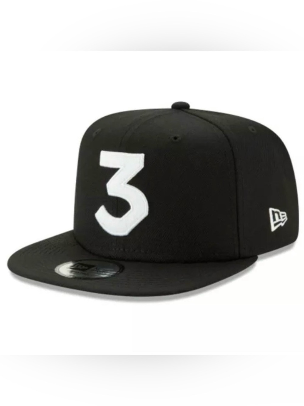 NEW ERA - Chance The Rapper ‘3’ Logo High Crown Snapback Cap - Black
